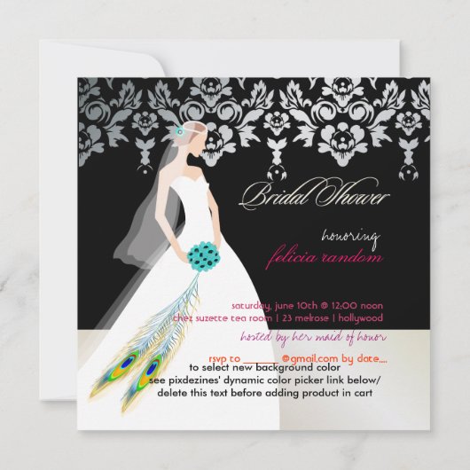 PixDezines Bride 2 B Kaart (Achterkant)