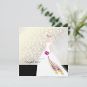 PixDezines Bride 2 B Kaart (Staand voorkant)