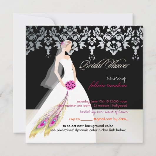 PixDezines Bride 2 B Kaart (Achterkant)