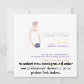 PixDezines Bride 2 B, klantgerichte achtergrond Kaart (Achterkant)