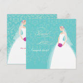 PixDezines Bride 2 B, klantgerichte achtergrond Kaart (Voorkant / Achterkant)