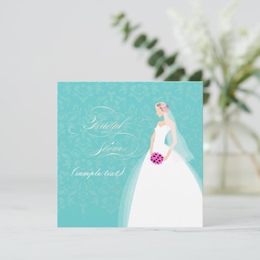 PixDezines Bride 2 B, klantgerichte achtergrond Kaart (Staand voorkant)