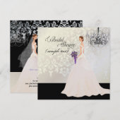 PixDezines Bride 2 B+paarse calla Kaart (Voorkant / Achterkant)