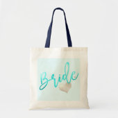 PixDezines Bride/Faux Folie/Brush Script Tote Bag (Voorkant)