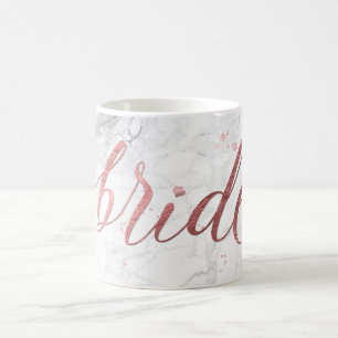 PixDezines Bride/Faux Roos Gold/modern script Koffiemok