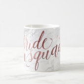 PixDezines Bride Squad/Faux Roos Gold Script Koffiemok (Center)