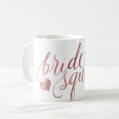 PixDezines Bride Squad/Faux Roos Gold Script Koffiemok (Voorkant links)