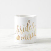 PixDezines Bridesmaid/Faux Gold/modern script Koffiemok (Center)