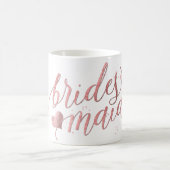 PixDezines Bridesmaid/Faux Roos Gold/modern script Koffiemok (Center)