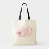 PixDezines Bridesmaid/Faux Roos Gold Script Tote Bag (Voorkant)