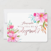 PixDezines Bridesmaid/Floral/Waterverf/May Flower Kaart (Voorkant)