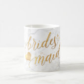 PixDezines Bridesmaid Marble+Faux Gold/Script Koffiemok (Center)