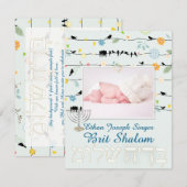 PixDezines brit shalom/foto lijst+sterren/diy kleu Kaart (Voorkant / Achterkant)