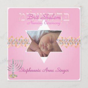 PixDezines brit shalom/foto lijst+sterstars Kaart