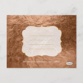 PixDezines brons/faux folie/foto's opslaan van de  Aankondigingskaart (Achterkant)