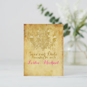 PixDezines brons/faux folie/foto's opslaan van de  Aankondigingskaart (Staand voorkant)