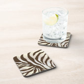 PixDezines Brown Zebra print/DIY kleuren Bier Onderzetter (Rechterzijde)