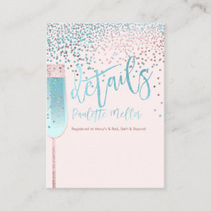 PixDezines Bruch & Blue Bubble/Details-kaart Informatiekaartje