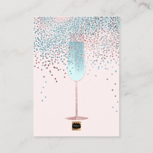 PixDezines Bruch & Blue Bubble/Details-kaart Informatiekaartje (Achterkant)