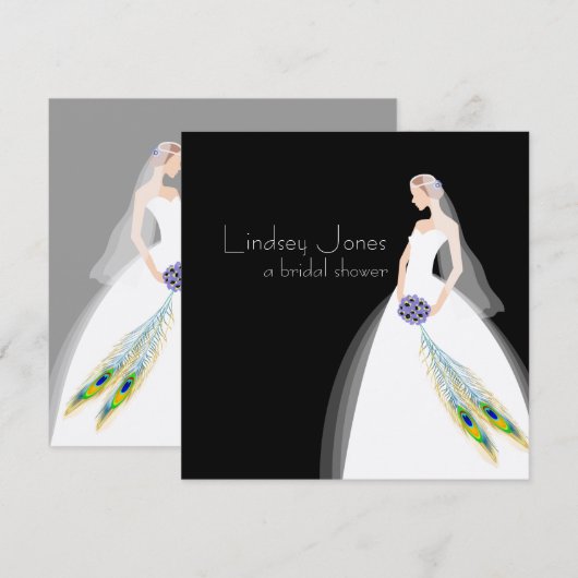 PixDezines Bruid 2 B Kaart (Voorkant / Achterkant)