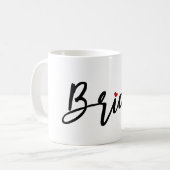 PixDezines Bruid/Modern Schrift Koffiemok (Voorkant links)