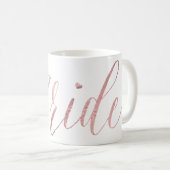 PixDezines Bruid/Nep rozen goud/Modern script Koffiemok (Voorkant rechts)
