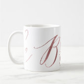 PixDezines Bruid/Nep rozen goud/Modern script Koffiemok (Links)