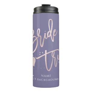 PixDezines Bruid Stam Roze Moderne Script Thermosbeker