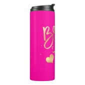 PixDezines Bruid Tribe Faux Gold Modern Script Thermosbeker (Gedraaid links)