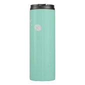 PixDezines Bruid Tribe Platinum Modern Script Thermosbeker (Achterkant)