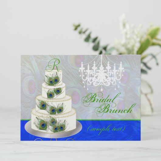 PixDezines bruidbrunch/dij evenement/pekstaart Kaart (Staand voorkant)