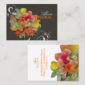 PixDezines Bruidsboeket, bloemisten/doe-het-zelf k Visitekaartje (Voorkant / Achterkant)