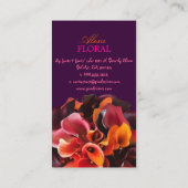 PixDezines bruidsboeket, bloemisten/doe kleuren Visitekaartje (Achterkant)