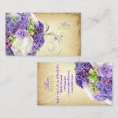 PixDezines bruidsboeket, bloemisten/doe kleuren Visitekaartje (Voorkant / Achterkant)