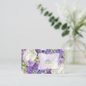 PixDezines bruidsboeket, bloemisten/doe kleuren Visitekaartje (Staand voorkant)