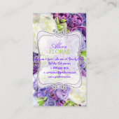 PixDezines bruidsboeket, bloemisten/doe kleuren Visitekaartje (Achterkant)