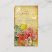 PixDezines Bruidsboeket, bloemisten/vintage Visitekaartje (Achterkant)