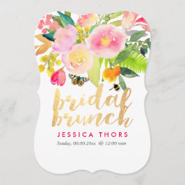 PixDezines Bruidsbrunch Bloemenaquarel Kaart