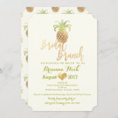 PixDezines Bruidsbrunch/Faux Gold/Ananas Kaart (Voorkant / Achterkant)