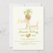 PixDezines Bruidsbrunch/Faux Goud/Ananas Kaart (Voorkant)