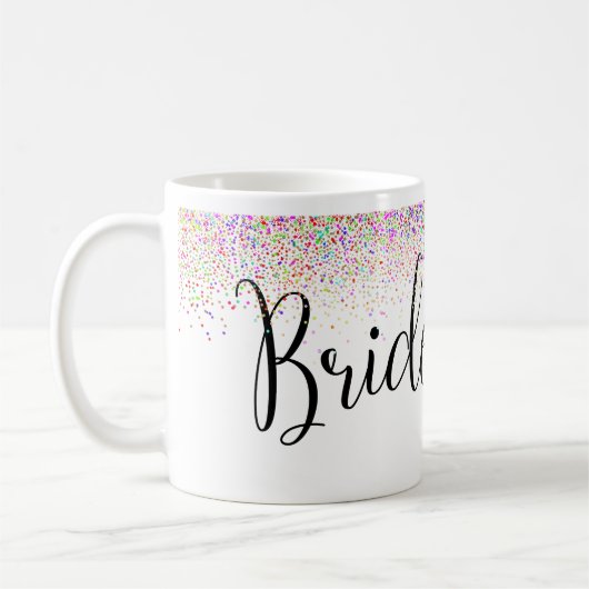 PixDezines Bruidsmeisje+Confetti Koffiemok (Links)