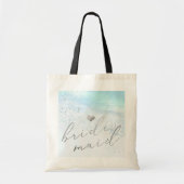 PixDezines Bruidsmeisje Crystal Blue Shoreline Tote Bag (Voorkant)