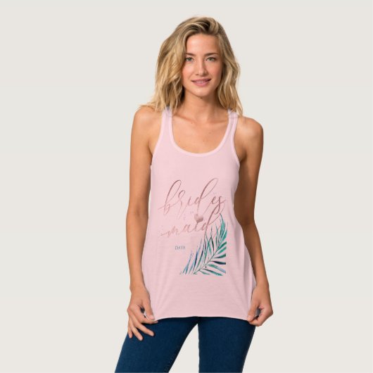 PixDezines Bruidsmeisje Groen Tanktop (Volledige Voorkant)