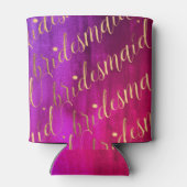 PixDezines Bruidsmeisje, Magenta+Paarse Ombre H2O Blikjeskoeler (Achterkant)