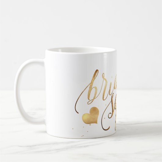 PixDezines Bruidsmeisjes Team/Faux Gouden Script Koffiemok (Links)