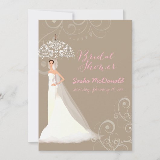 PixDezines bruidsshower/kant parasol/DIY achtergro Kaart (Voorkant)