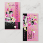 PixDezines bruidstaart/Bakkerij/doe-het-zelf kleur Visitekaartje (Voorkant / Achterkant)