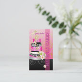 PixDezines bruidstaart/Bakkerij/doe-het-zelf kleur Visitekaartje (Staand voorkant)