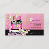 PixDezines bruidstaart/Bakkerij/doe-het-zelf kleur Visitekaartje (Achterkant)