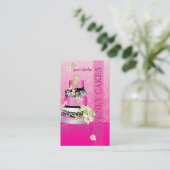 PixDezines bruidstaart/Bakkerij/doe-het-zelf kleur Visitekaartje (Staand voorkant)